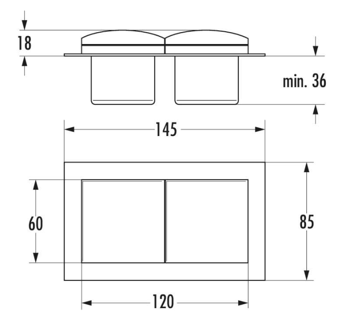 Einbausteckdosenelement Mira BS1 edelstahl – Bild 3