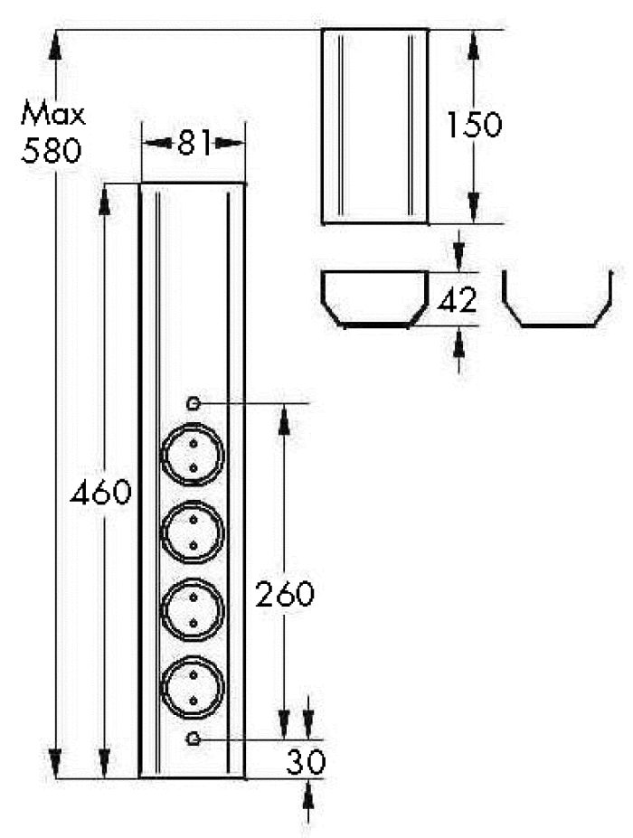 Steckdose Mira Wand small – Bild 2