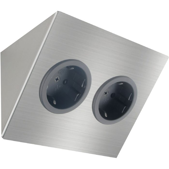 CARESSI Steckdosenelement Edelstahl – Bild 2
