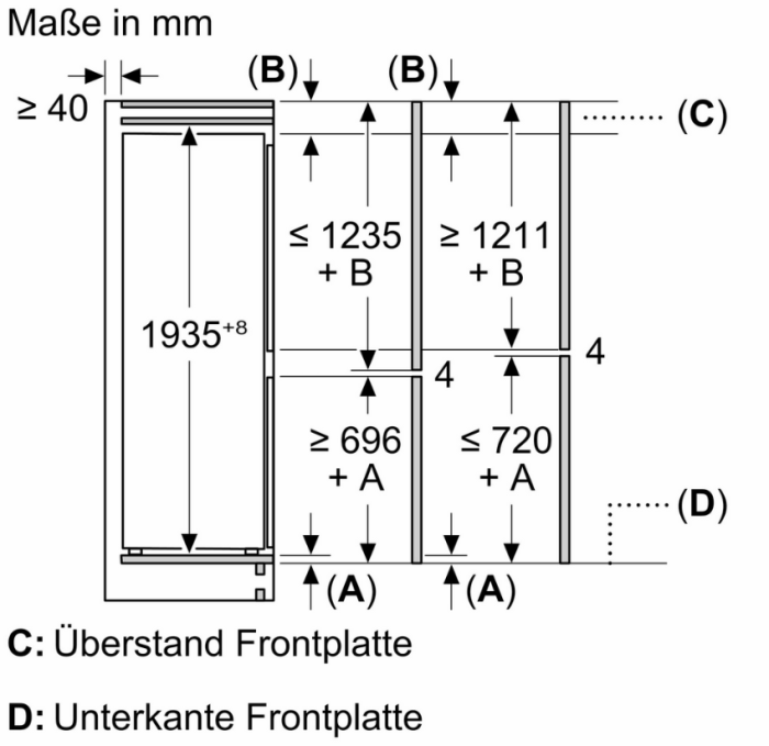 Einbau-Kühl-Gefrier-Kombination Serie 6 – Bild 2