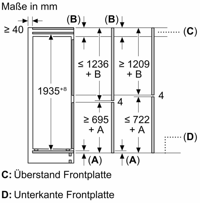 Einbau-Kühl-Gefrier-Kombination Serie 4 – Bild 4