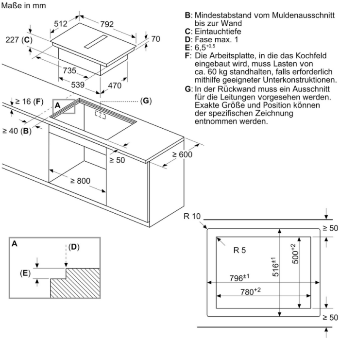 Induktionskochfeld mit Dunstabzug Serie 8, Mattschwarz – Bild 3