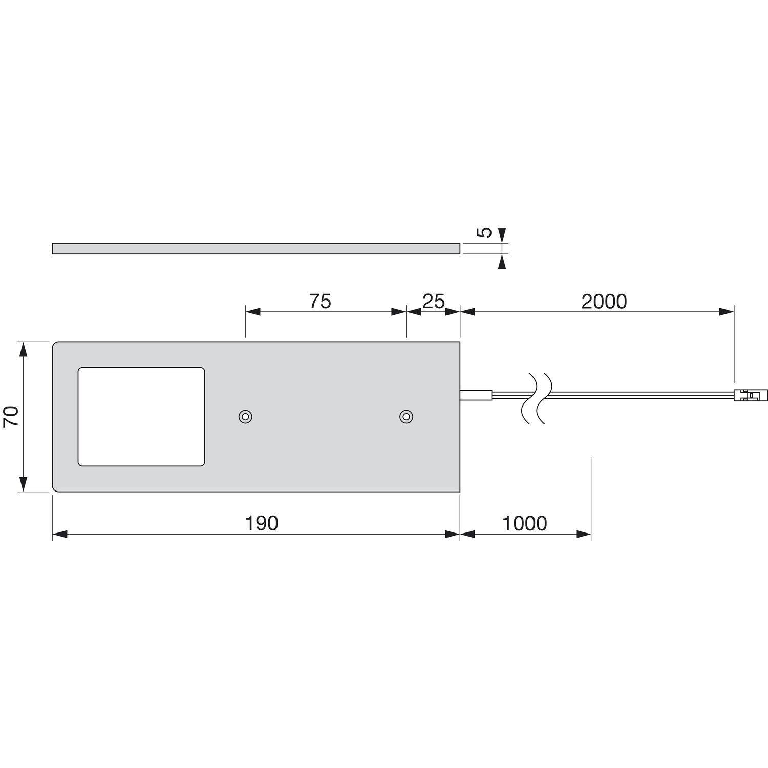 Unterbauleuchte Planar L 3er Set alu 3 Unterbauleuchte Planar L 3er Set alu – Bild 2